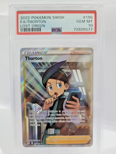 Pokemon 195/196 Thorton - Lost Origin - PSA 10