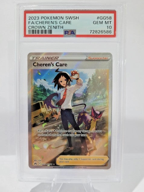 Pokemon GG58/GG70 Cheren's Care - Crown Zenith - PSA 10