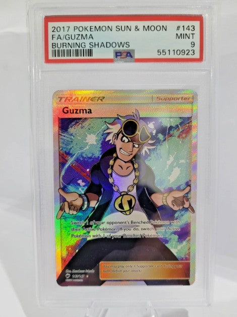 Pokemon 143/147 Guzma - Burning Shadows - PSA 9
